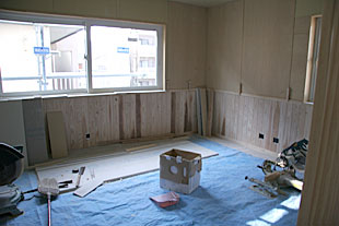 内部・居室 内装下地施工状況1