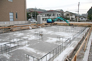 外観・耐圧盤基礎施工1