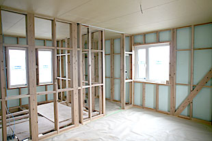 内部・2階 居室下地施工2