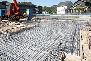 外観・基礎配筋施工3