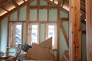 内部・2階 小屋裏断熱施工