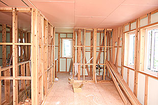 内部・2階 居室構造施工2