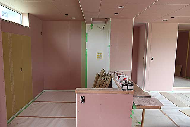 内部・キッチン下地施工