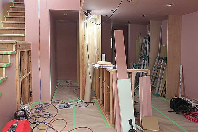 内部・ダイニング下地施工