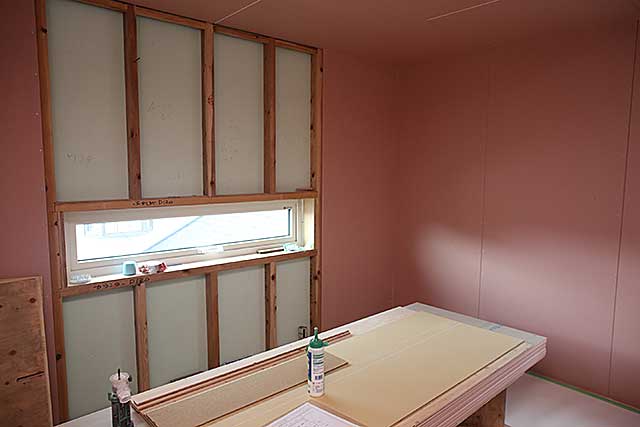 内部・2階 主寝室下地施工