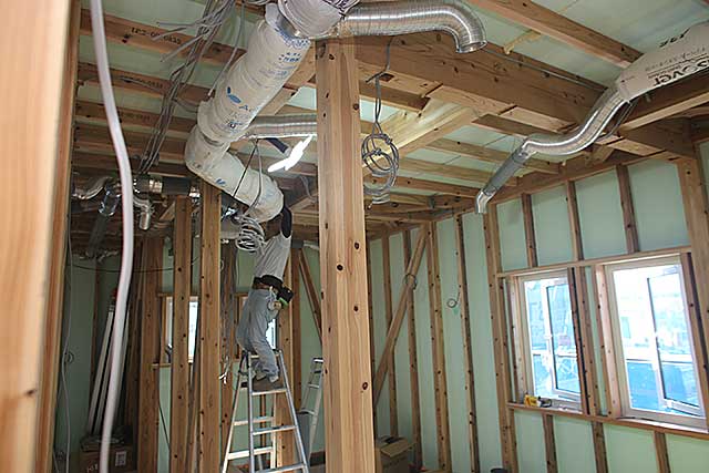 内部・天井配管施工1