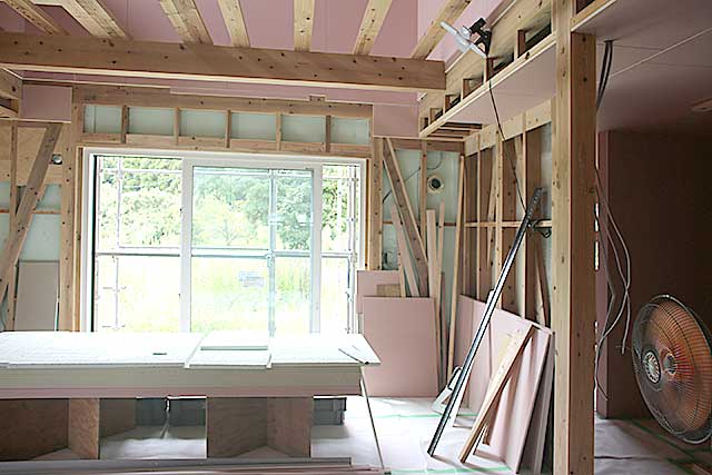 内部・リビング下地施工1