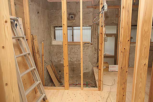 内部・浴室下地施工