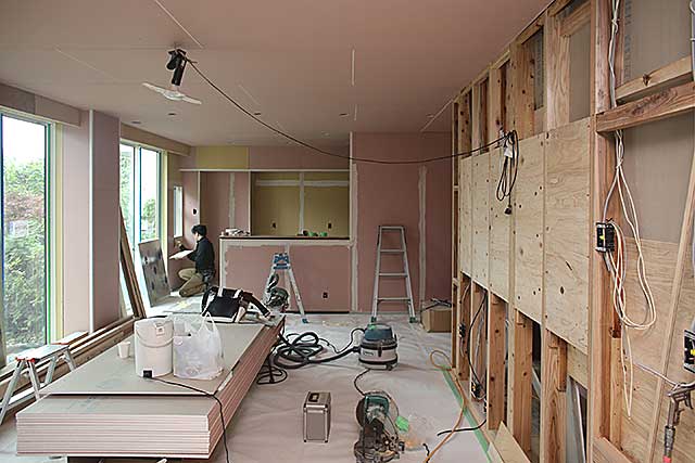 内部・リビング下地施工1