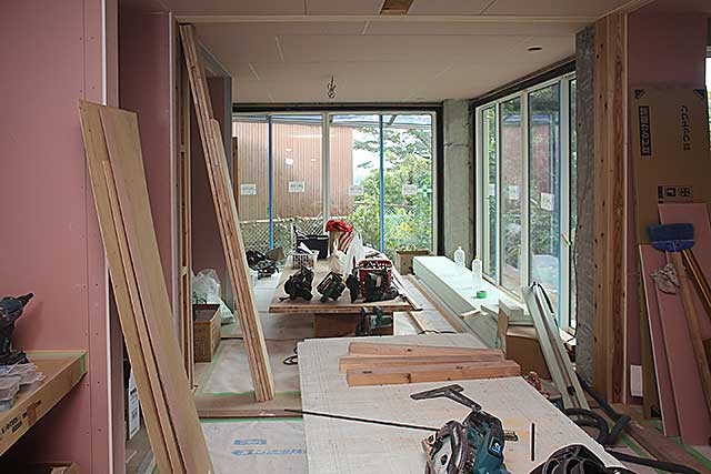 内部・リビング下地施工3