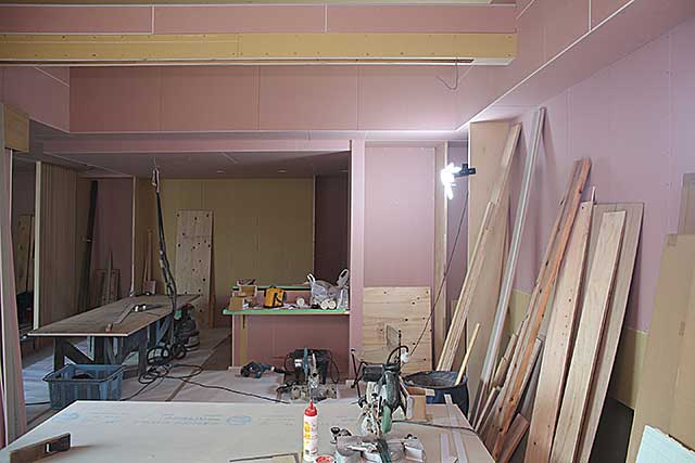 内部・リビング下地施工2