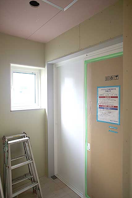 内部・脱衣場下地施工