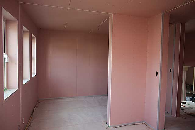 内部・中2階 居室下地施工1