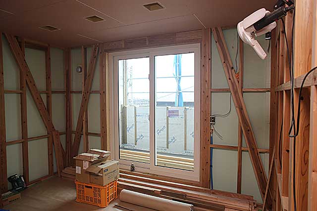 内部・2階 居室下地施工
